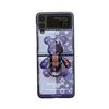 Geeignet für Samsung ZFlip45G Version Leder Fingerabdruckring Handyhülle Violent Bear Faltbildschirm Sturzschutzhülle Rutschfest