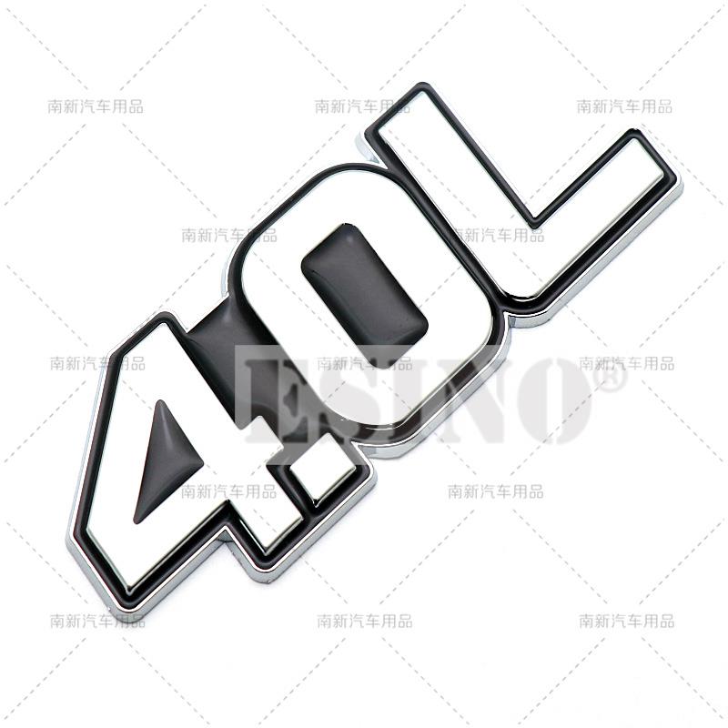 Car Styling 3D Metal Chrome Zinc Alloy Adhensive Emblem 3.0L 3.5L 4.0L 4.6L 4.7L Body Trunk Fender Badge Accessory