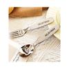WORTHBUY 304 Stainless Steel Cutlery Children's Spoon Fork Cute Little Bear Pattern Soup Scoop Fruit Fork Reusable Tableware Set