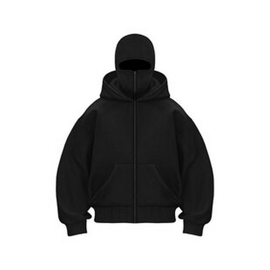 2025 American Trendy Double Hood Zipper Cardigan Hoodie - Couple Style, Windproof, High Street Fashion