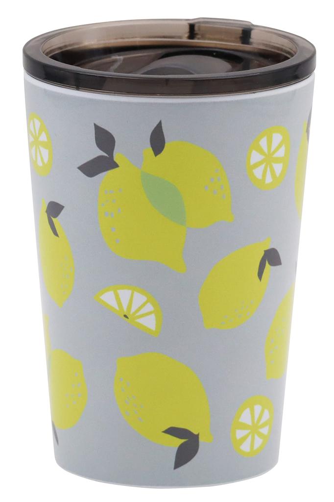 OGURA Stainless Steel Convenience Store Coffee Cup with Vacuum Lemon Design Tumbler, Lid, Insulated, Insulated, Nordic,