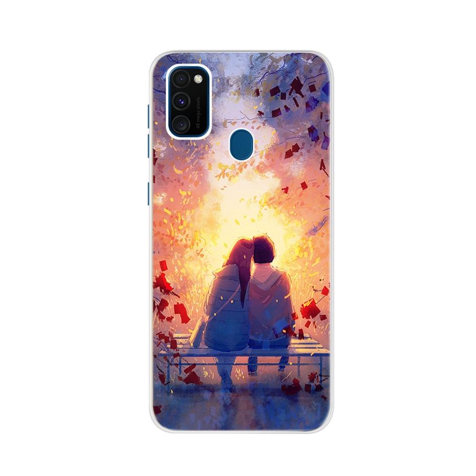 For Samsung Galaxy M21 Case Samsung M30s Soft Slim Cute Painted Phone Back Cover For Samsung M21 M 21 M215F Cases Bumper Fundas
