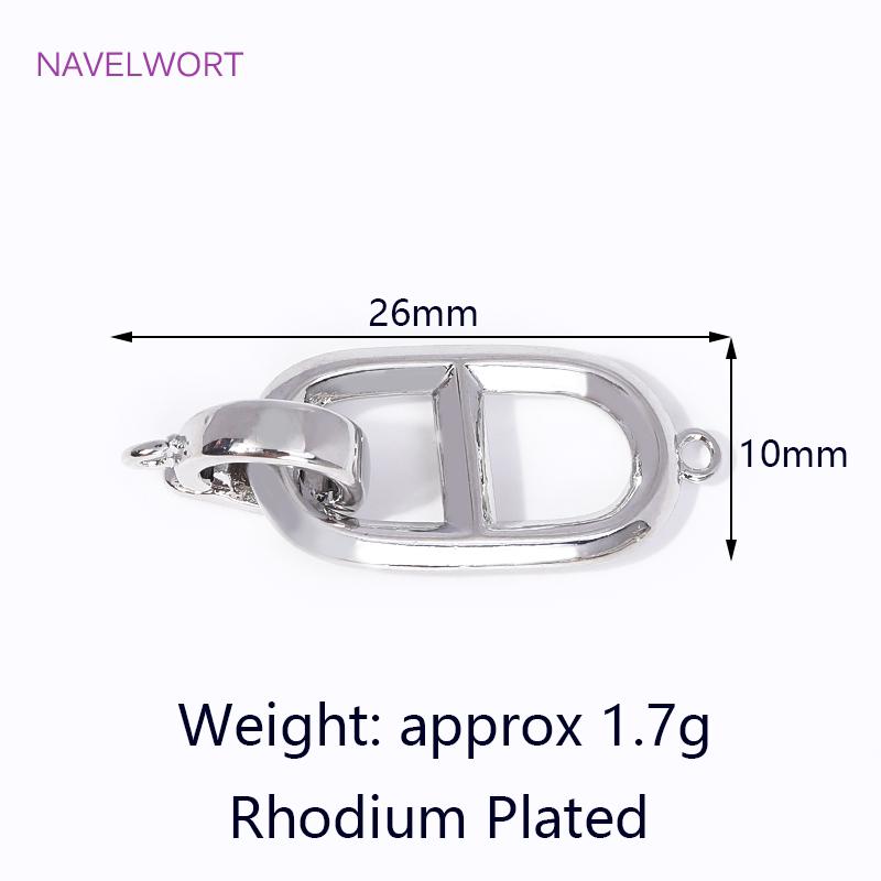 18K Gold Plated Oval Pearl Clasp For Bracelets,Brass Connector Fastener For Jewelry Making Supplies,DIY Jewelry Accessories