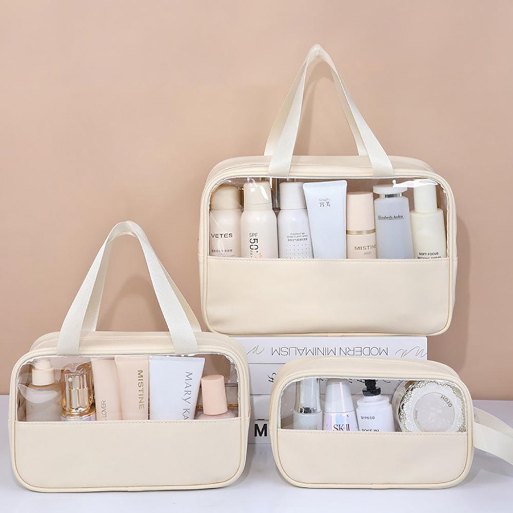 Portable Travel Cosmetic Bag Women Transparent Makeup Bags Large Capacity Bath Wash Bag Multifunction Waterproof Storage Case