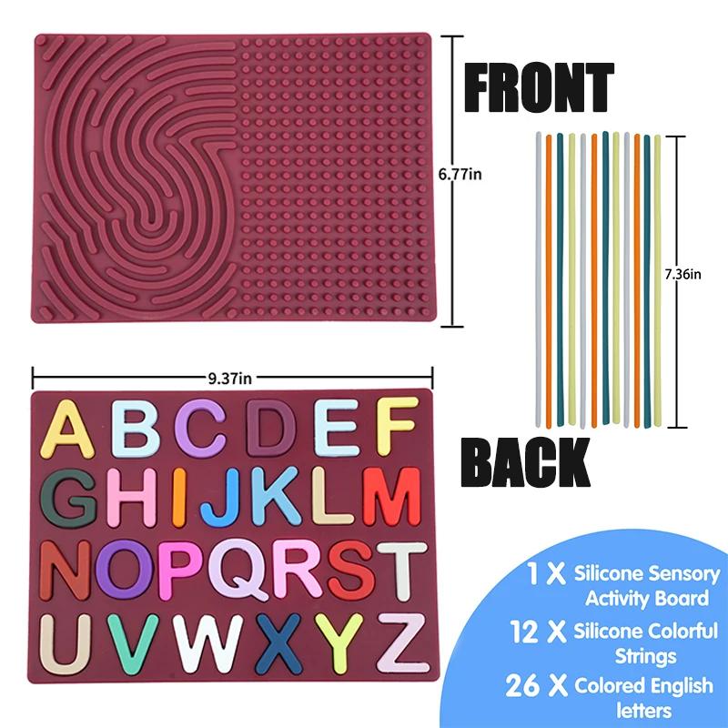 

Montessori Toy Busy Plate Sensory Game Plate Activity Silicone Children Playthings Anxiety Relief Stress Twistable Sensory Playthings Infant Gifts