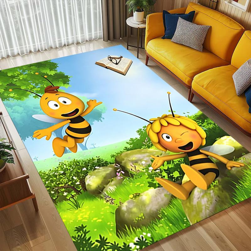 Bee Fun Living Room Nonslip Area Rug Soft Carpet For Bedroom Game Playroom Sofa Office Home Decor Doormat Christmas Gift C92664