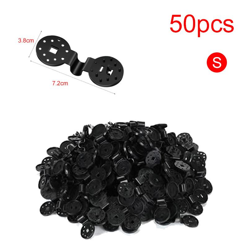 

50pcs Sun Protection Shade Mesh Fixing Clips Garden Sunshade Accessories Black Round Household Removable Secure Durable TMZ
