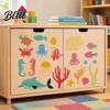 Octopus Glow Sticker in The Dark Wall Stickers, Self-Adhesive Undersea Animals Decals with Turtles In Stickers Clown Fish Octopus, Luminous
