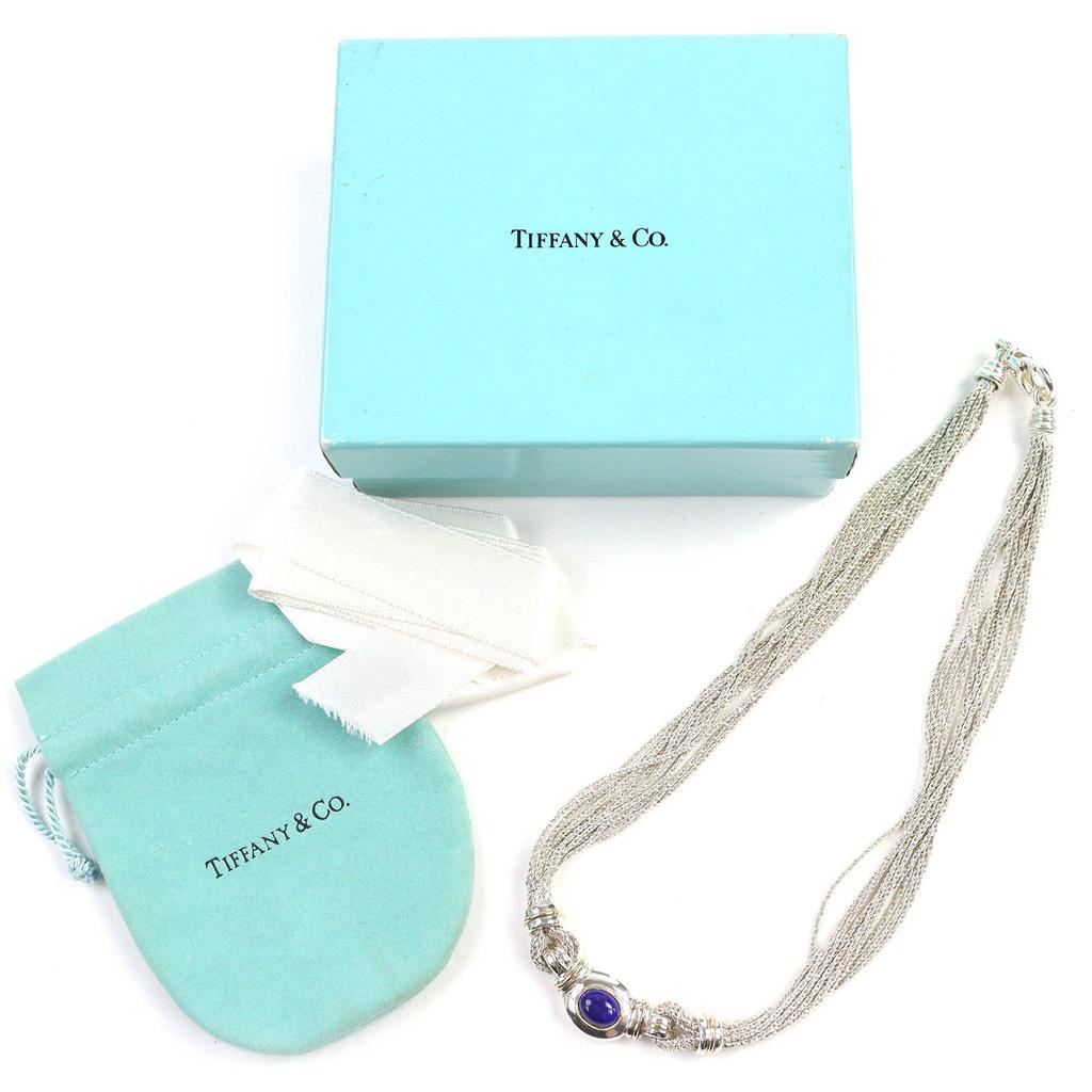 TIFFANY&Co. Necklace Multi-Strand Necklace Silver Blue SV925 Women Used