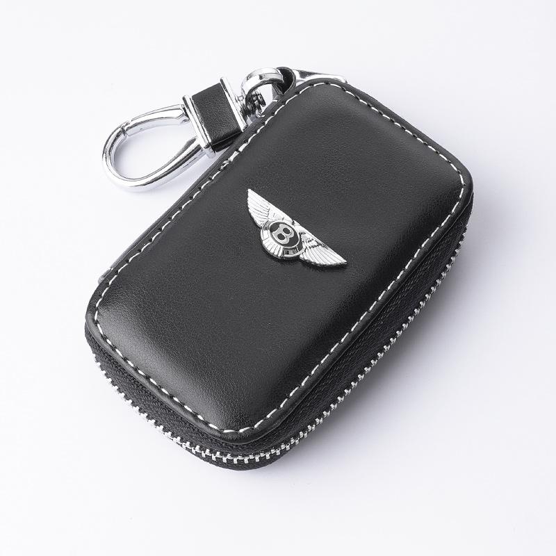 

1Pc Leather Key Wallet Car Key Bag Multi Function Case Accessories or Bentley Flying Spur Continental GT Bentayga Mulsanne