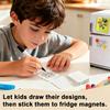 Clear Acrylic Magnetic Photo Frames for Refrigerator 10Pcs Magnet, Square Frame Magnets with Adhesive Transparent Picture Fridge Decor Back,