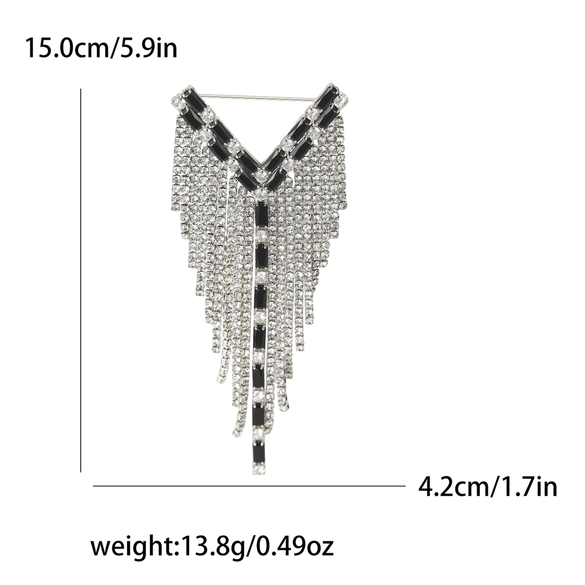 

Высококачественный сплав со стразами Y-образной формы, брошь-цепочка для женщин, темперамент, булавка для корсажа, ювелирное украшение