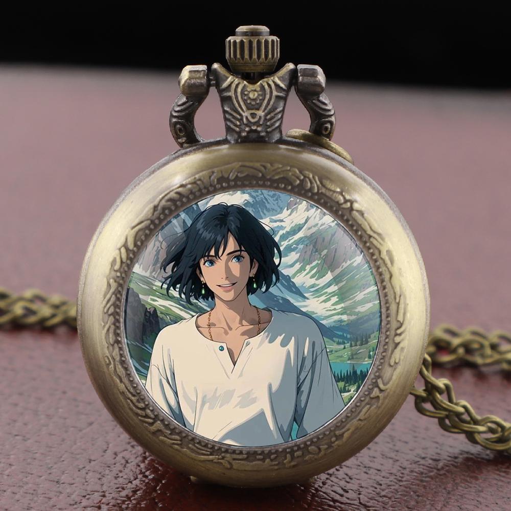 

Anime Boy Glass Dome Pocket Watch with Chain Vintage Women s Necklace Pendant Clock Men s Watch Children s Souvenirs Gifts