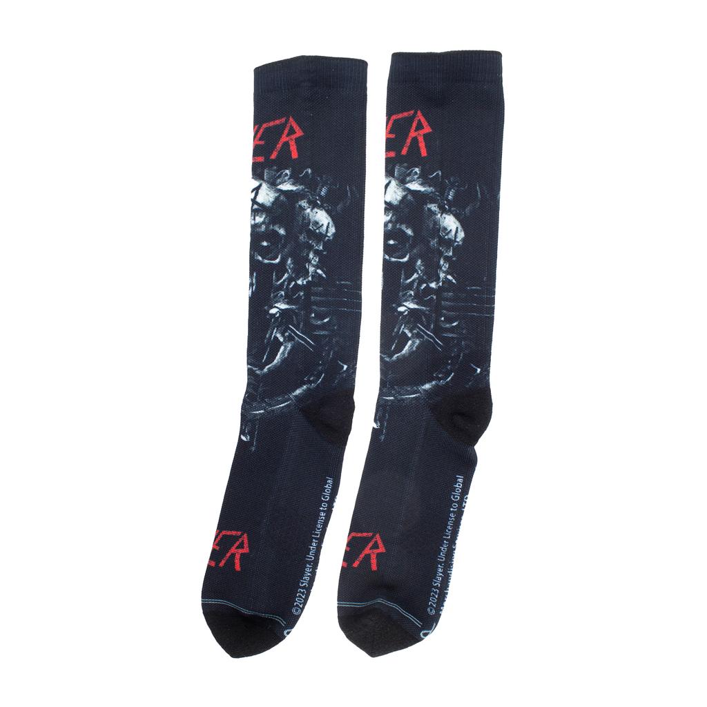 Slayer Unisex Adult Skulls & Pentagram Sublimation Crew Socks