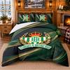 Conjunto de Roupa de Cama Impresso 3 Peças Padrão de Futebol Real Betis Lençol Fronha Para Decoração de Quarto