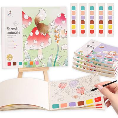 Kinder Magisches Malbuch Montessori Spielzeug Kleckerfreie Zeichenbücher mit Farbe Wasserfarbenbeschichtung Kinder Graffiti Lernspielzeug