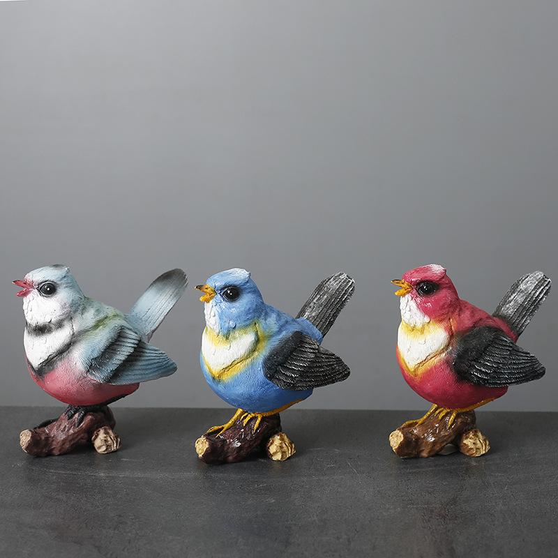New Resin Bird Handicraft Ornament Garden Courtyard Statue Micro Landscape Ornament Ornament