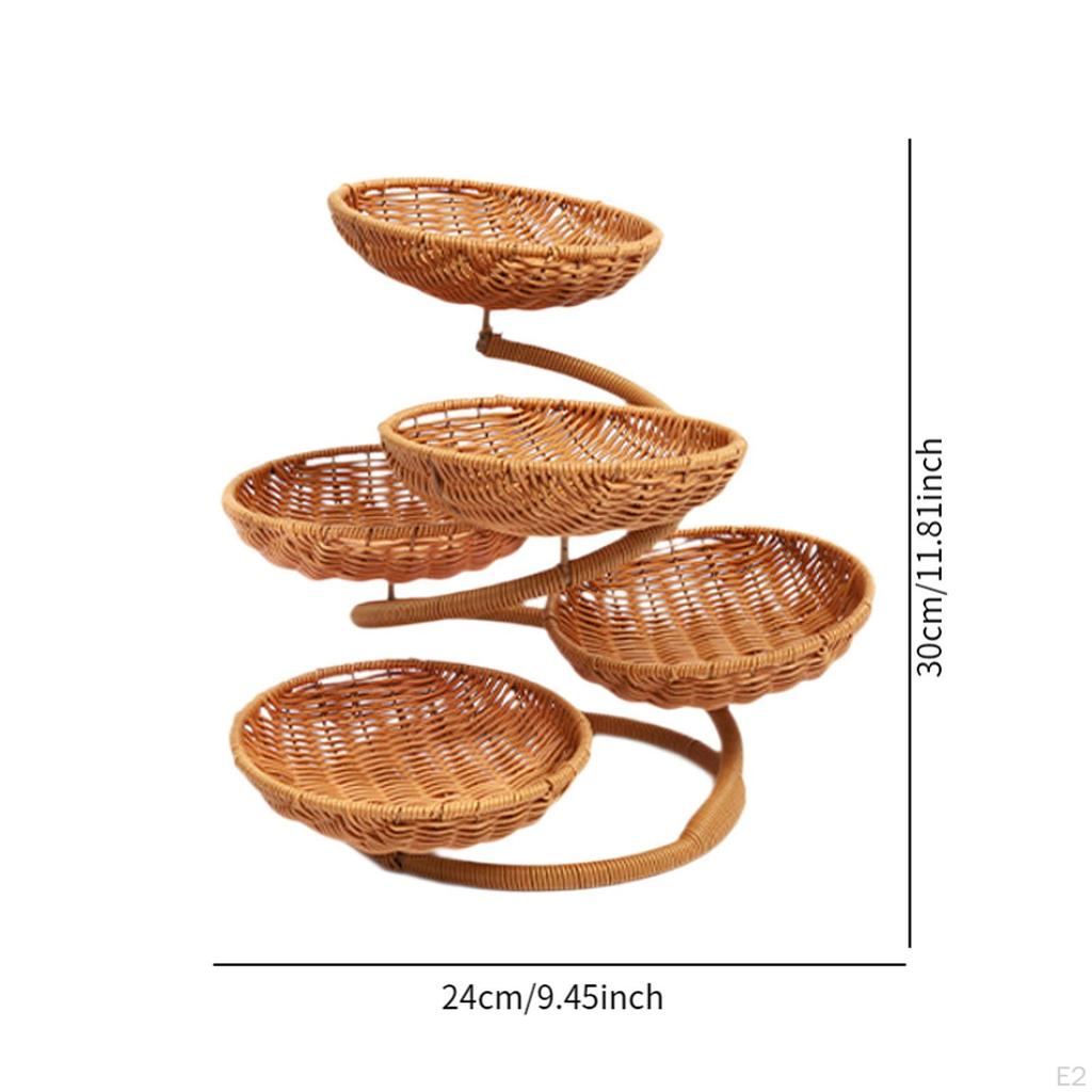 Fruit Stand Holder,Rack Serving Basket,Sturdy Multipurpose Lightweight Storage Container Snacks