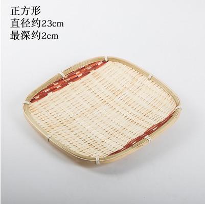 Handmade Bamboo Woven Products Bamboo Screen Bamboo Basket Storage Basket Fruit Dish Dim Sum Tray Farm Woven Round Dustpan