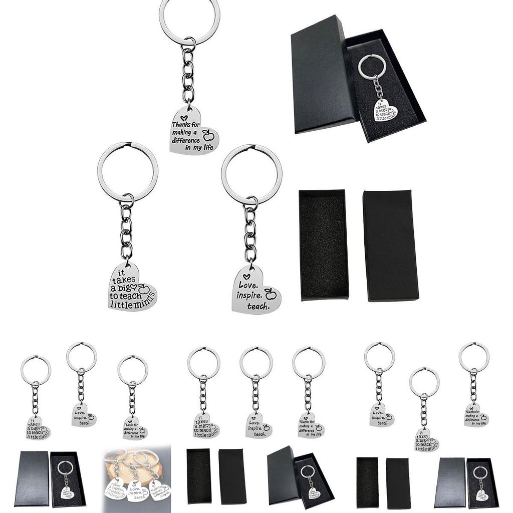 Stainless Steel Keychain With Heart Design Perfect Teacher's Day Or Graduation Gift