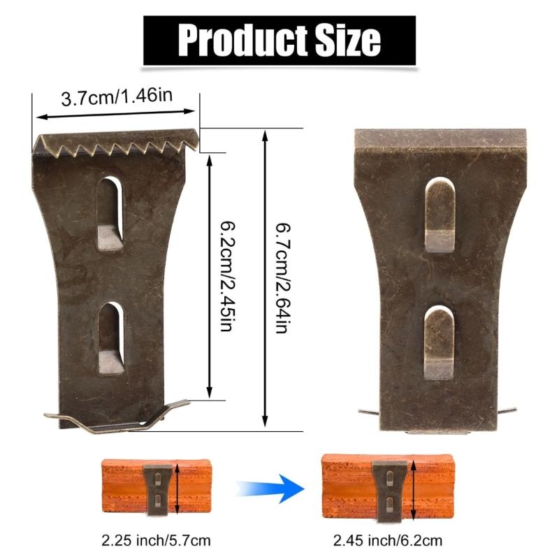 8 Pieces Brick Wall Hook Clips for Hanging Outdoor Decoration Pictures Lights Wreaths Practical Iron Brick Hanger