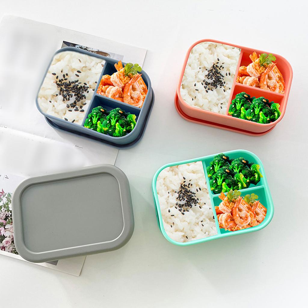 Meal Box Leakproof Food Box 800ML Lunch Box Meal Prepping Box Fruit Box Silicone Texture Food Storage Containers