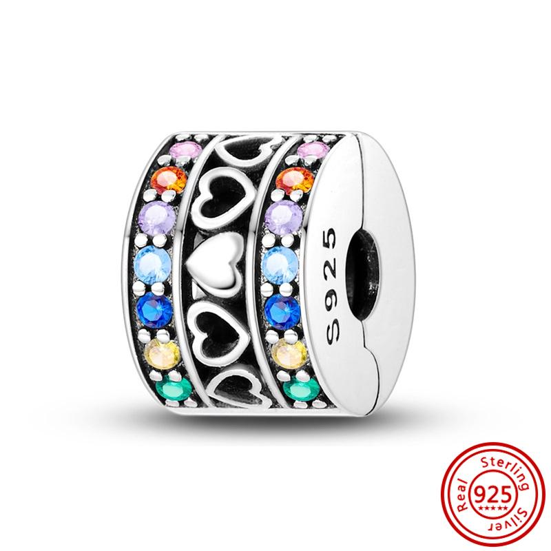 

Стерлингового серебра 925 пробы, сверкающая пчела, луна, четыре листа клевера, сердце, очаровательные бусины, зажимы, подходят для оригинального браслета, сделай сам, женские ювелирные изделия