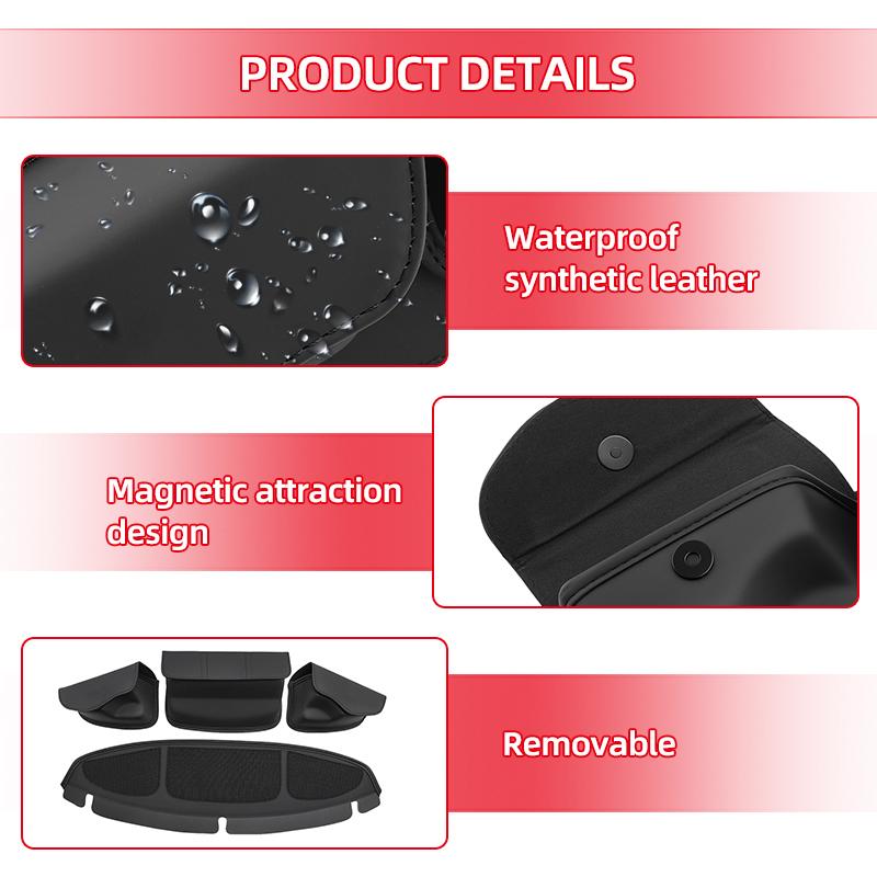 Motorcycle Bag 3-Pocket Windshield Batwing Fairing Pouch For Harley Touring Electra Street Tri Glide FLHX FLHTP FLHTCU 2014-UP