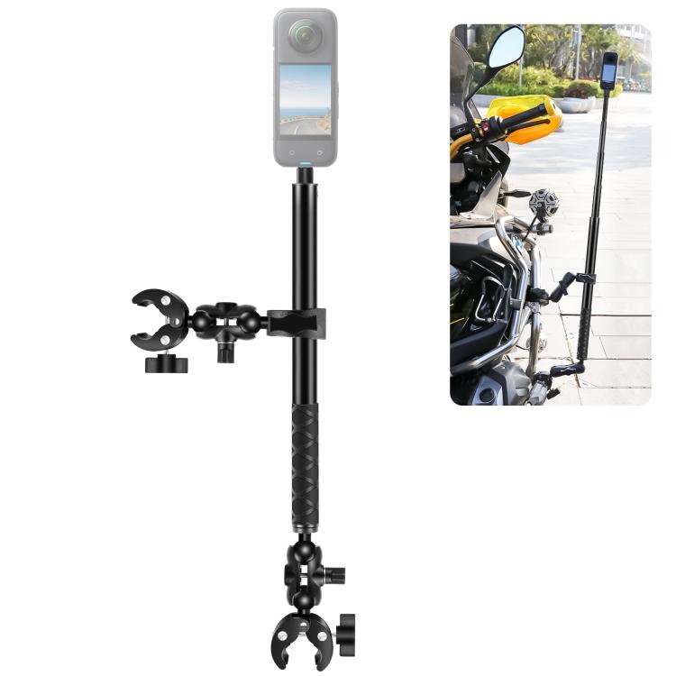

PULUZ Cycling Quick Release Bracket with 150cm Selfie Stick Set, Dual-heads Crab & Single Heads Clamps Handlebar Fixed Mount (Black) чёрный