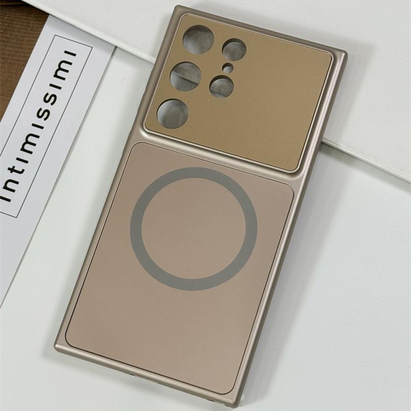 Glass Nano Matte Case For Samsung Galaxy S23 S24 S25 S26 Ultra Magnetic For Magsafe Wireless Charging Shockproof PC Cover