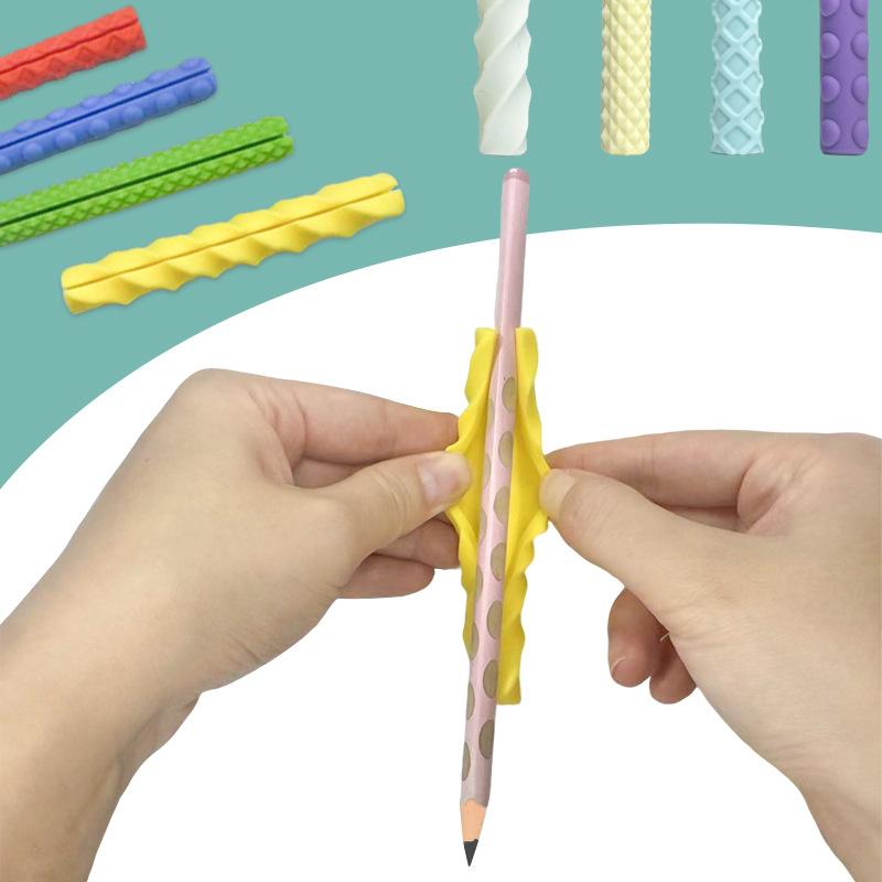 4Pcs Youngsters Superior-Grade Adults Superior-Grade Silicone High-Standard Textured Premium-Quality Pencil Superior-Grade Grips Superior-Grade