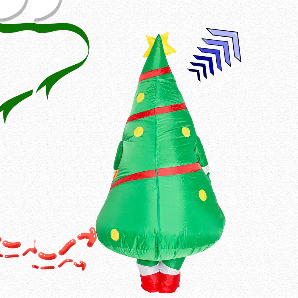 Christmas Christmas Tree Inflatable Santa Claus Funny Christmas Tree Outfit with Costume Set for Includes Fan Blower [SYitong] Costume, Santa,