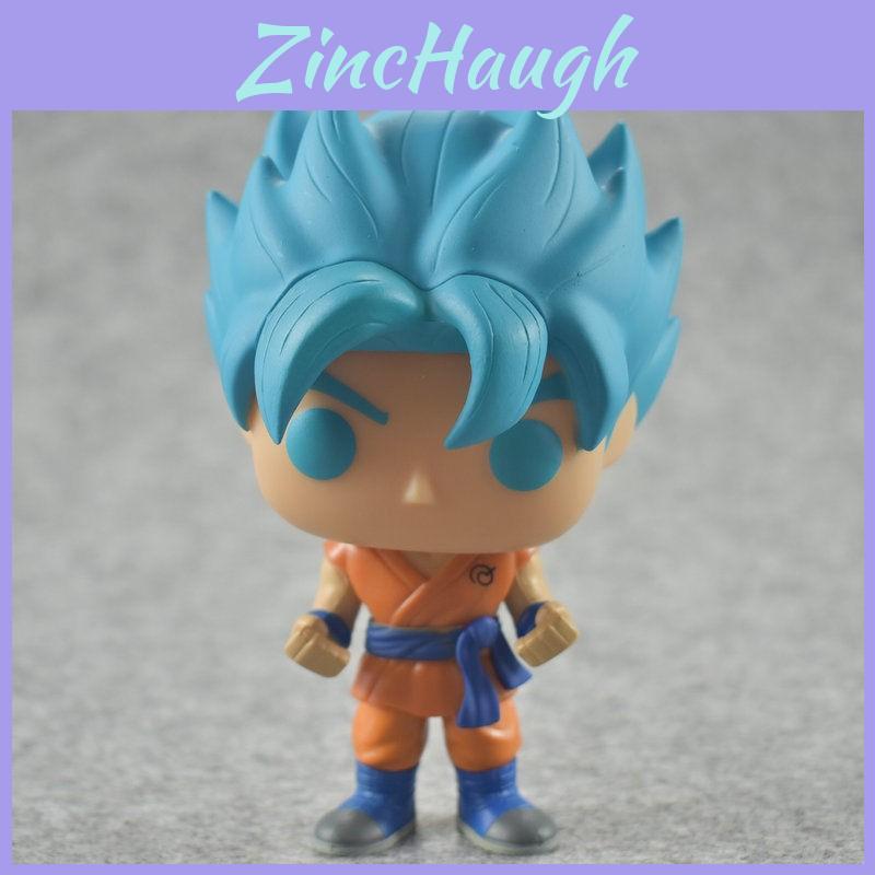 Hochwertige Pop Blue Goku Vegeta Figur mit atemberaubendem rosa Haar und klassischem Design