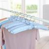 10PCS 38cm Satin Padded Hanger Silk Wrapped Clothes Hanger Hanging Silver Hook Sponge Hangers Clothes Shop Display Hangers