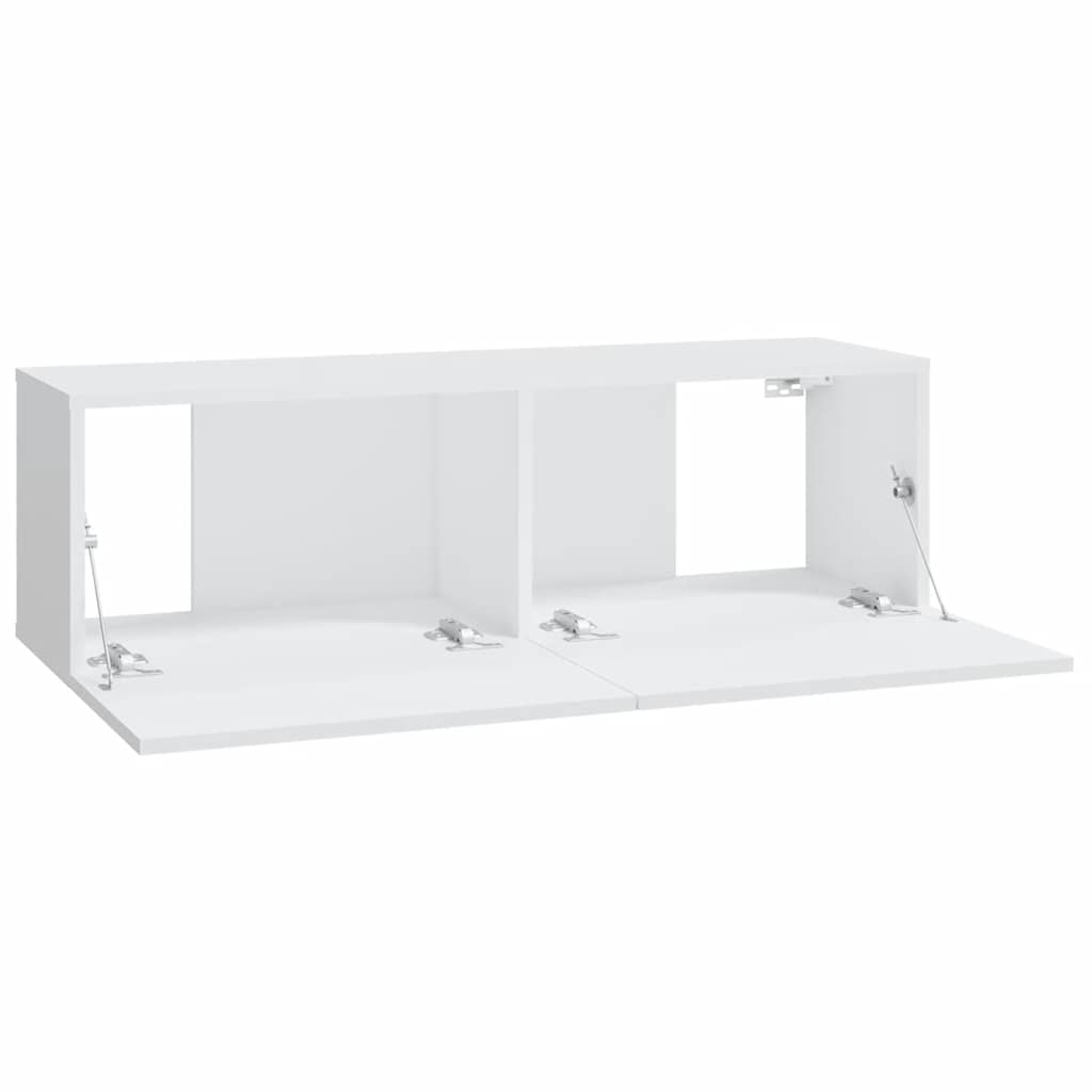 Vidaxl Szafki Ścienne Pod Tv, 2 Szt., Białe, 100X30X30 Cm