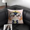 K-Keroro Gunsouu Frog Cartoon Cushion Cover Natural Linen Organic Fabric Double-Sided Printing Sofa Home Decor Gift Pillow Case