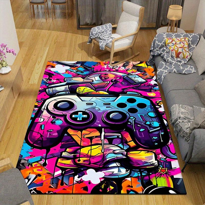 1pc Game controller Design Area Rug - Soft, Anti-Slip, and Durable Gaming Room Decor for Bedroom