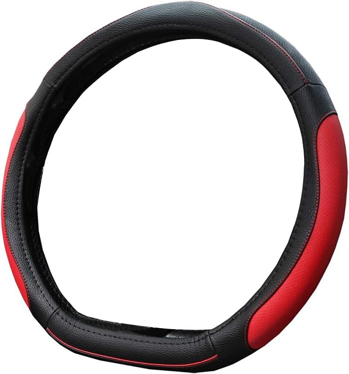 

ZATOOTO Steering Wheel Cover for Kei Small Color Soft PU Comfortable to the Excellent Compatible with Toyota Cars, Size, D-Shape, Lines, Non-Slip,