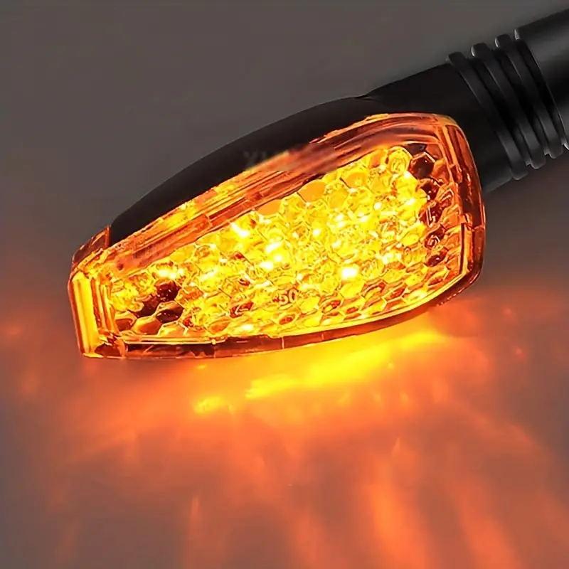 Universal Motorcycle LED 12V Long Short Turn Signal Indicator Lights Blinkers Flashers Amber Color Accessories