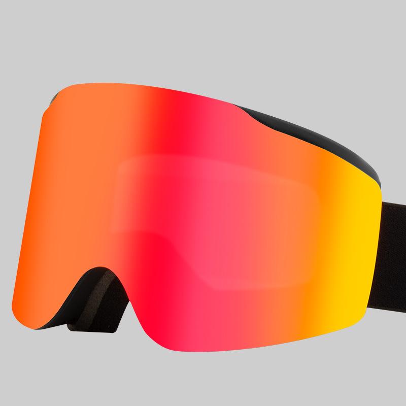 Anti-fog ski goggles with double-layer magnetic lenses, outdoor sports UV protection goggles for men and women