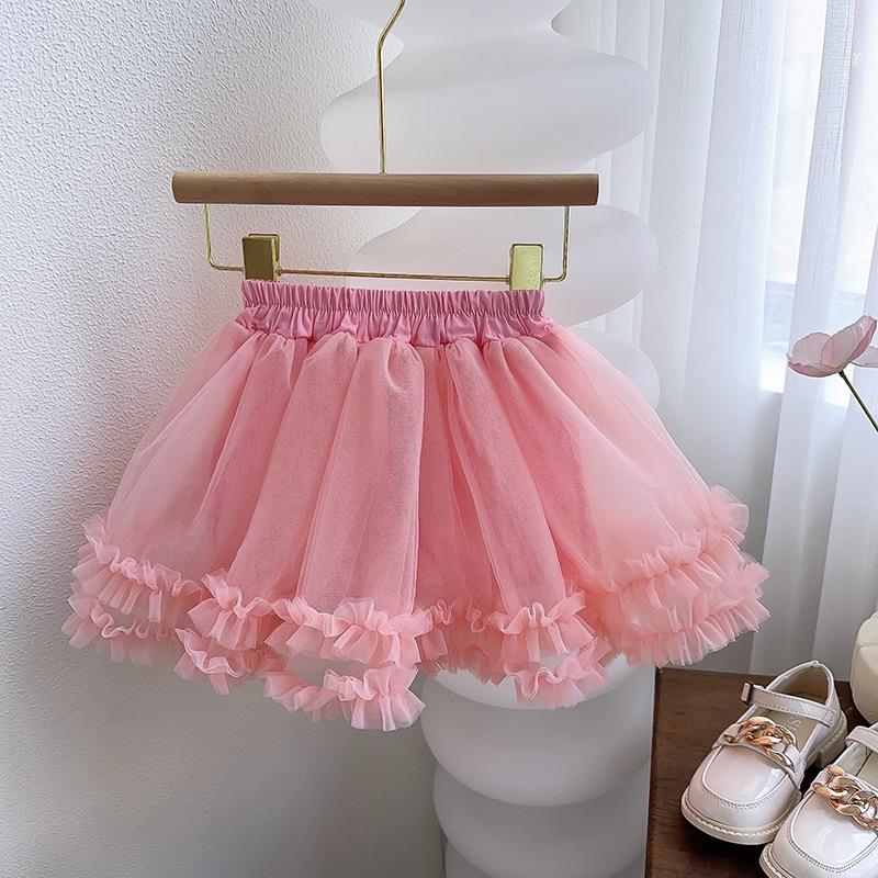Пышная юбка из тюля для девочек - Весенне-летняя принцессная сетчатая юбка миди (CM0032) Size 100