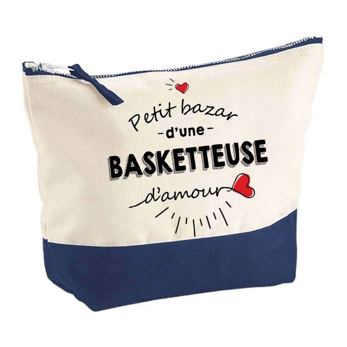 Trousse de maquillage - PLANETEE - Bazar d'une Basketteuse d'Amour - Grand format - Coton - Impression HD France