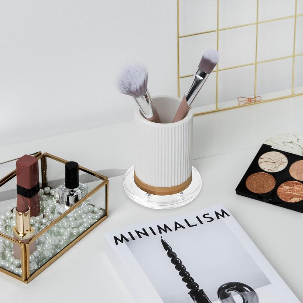 4 Inch Turntable Acrylic Mini Turntable Organizer, Cookie Turntable Clear Ball Bearing Rotating Tray Small Turntable for Table Rack Computer Monitor