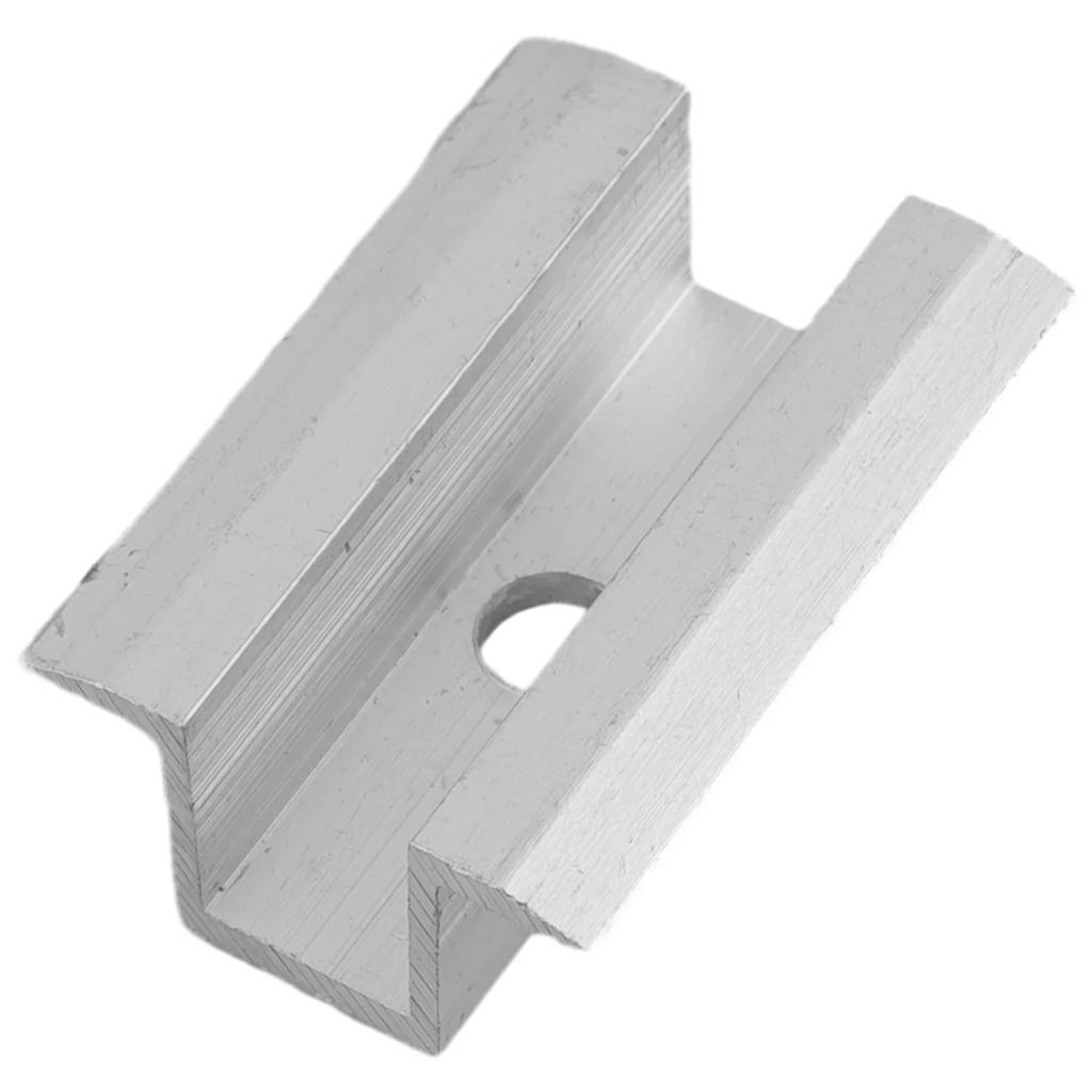 4/10 Piezas Abrazadera Media Solar Soporte Módulo FV Altura 25-50MM Abrazadera de Aleación de Aluminio Soporte de Fijación para Instalación Accesorios Solares
