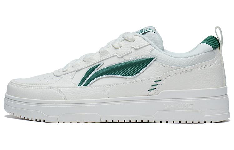 Li Ning Tianji 2.0 Abrasion Resistant Breathable Low top Skateboard Shoes Men's White Green AGCT211-1