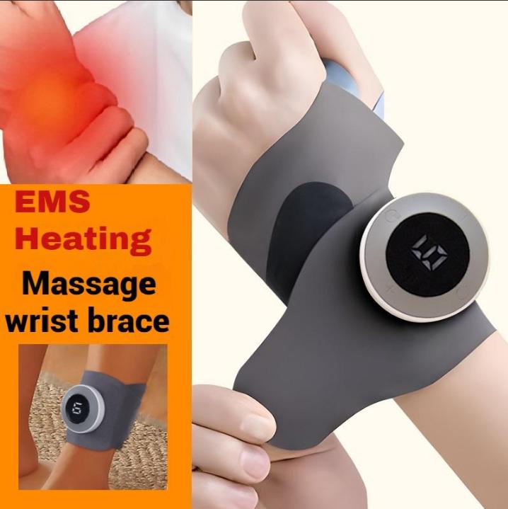 EMS Heizmassage Handgelenkbandage - 6 Modi & 19 Stufen, Niederfrequenz-Impulstherapie, Tragbare Schmerzlinderung