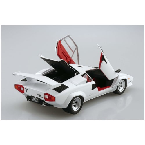 Aoshima Bunka Kyozai 1/24 The Supercar Series No. 9 1985 Lamborghini Countach 5000QV Plastic Model
