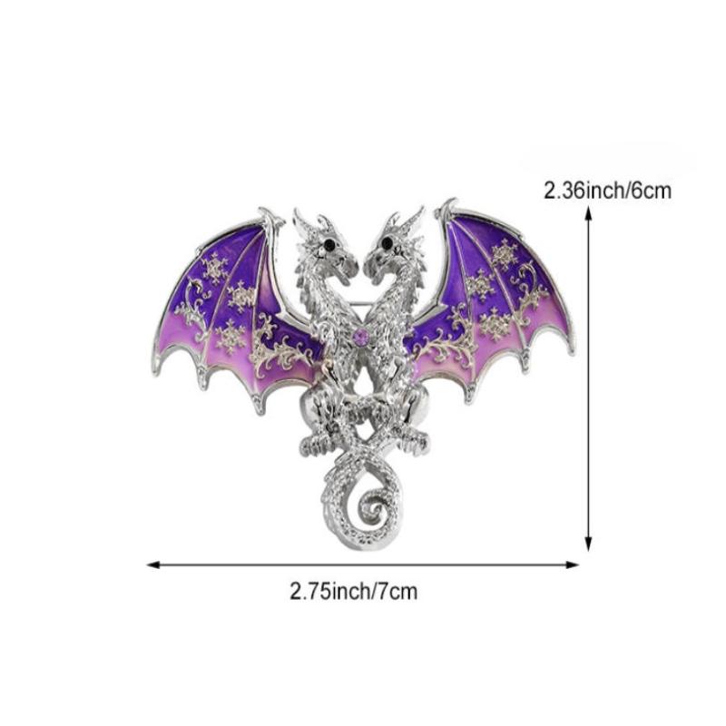 1 Pezzo Unisex Bellissimo 5 Colori Animale Festa Ufficio Spille Spilla Regali Metallo Drago Spille Per Donne