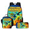 Wooden Stick Man Brain Rot Schoolbag High Definition Printing Leisure Cross Border Light Backpack
