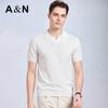 Men's Silk-Linen Blend Knitted Polo Shirt